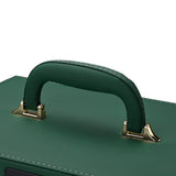 Makeup Train Case with Mirror Drawers Lockable Green
