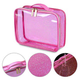 Transparent Makeup Bag Glitter Cosmetic Organizer 2ct/pk