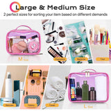 Transparent Makeup Bag Glitter Cosmetic Organizer 2ct/pk