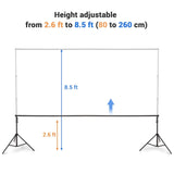 8x10 ft Telescopic Backdrop Stand Party Decorations Wedding