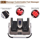Shiatsu Foot Massager with Heat Air Compression Rolling
