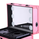 Byootique Pink Pro Artist Multifunction Rolling Makeup Cosmetics Case