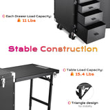Byootique Nail Table Portable Makeup Station with Drawers