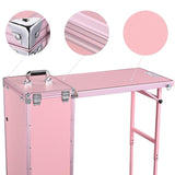 Pink Portable Makeup Station for Nail Tech Face Painter