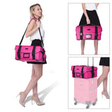 Makeup Train Case w/ Shoulder Strap & Handle Durable Nylon