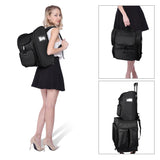 Rolling Hairstylist Nail Tech Case with Makeup Travel Bag