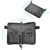 Makeup Brush Bag with Belt Zip Around PVC 24 Slots