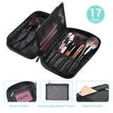 Makeup Brush Holder Travel Zip Around 17 Slots