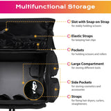 Black Rolling Makeup Case with Barber Backpack