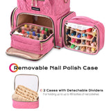 Nail Polish Carrying Case with Large Compartment