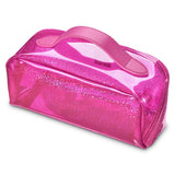 Glitter Lay Flat Cosmetic Bag with Compartments