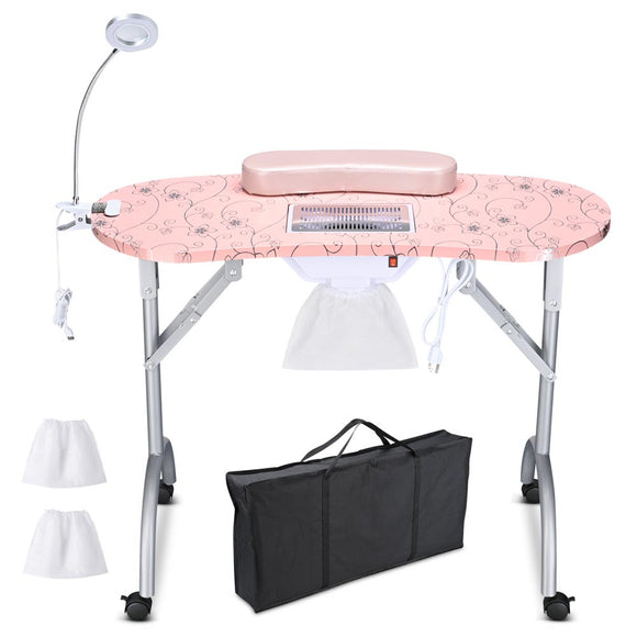 Mobile Nail Bar Table with Vent