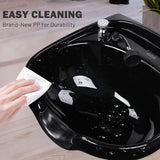 Salon Vacuum Breaker Shampoo Bowl w/ Gel Neck Rest