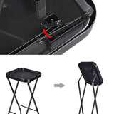 Black Rolling Storage Trolley Tray Cart