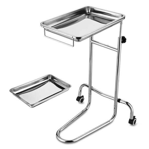 Rolling Steel Mayo Tray Medical Instrument Stand III