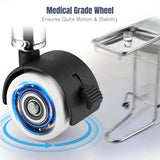 Rolling Steel Mayo Tray Medical Instrument Stand III