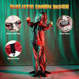 5.5ft Halloween Animatronic Zombie Sound & Touch Activated