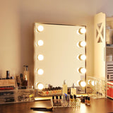 26x20 inch Hollywood Mirror Dimmable w/ LED Bulbs Gold